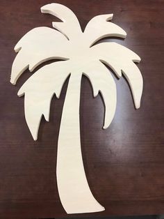 Wood - Palm Tree-- 18in Laser Cut Wood Crafts, Palm Tree Silhouette, Wood Product, Birch Ply, Wood Craft, Balloon Decorations Party, Wood Cutouts, Laser Cut Wood, Unfinished Wood