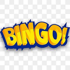 the word bingo on a white background, with blue and yellow letters that spell out