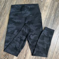 Lululemon Leggings, High Waisted, Size 6, Camo, Shades Of Dark Gray, Tried On But Not Used, So Brand New But Have No Tag, No Pockets. Total Length 33”. Lululemon Black Go-dry Bottoms, Black Lululemon Training Bottoms, Lululemon Black Moisture-wicking Bottoms, Lululemon Black Training Bottoms, Lululemon Black Bottoms For Training, Lululemon Compression Training Bottoms, Lululemon Black Stretch Activewear, Lululemon Black Sports Bottoms, Lululemon Black Running Bottoms