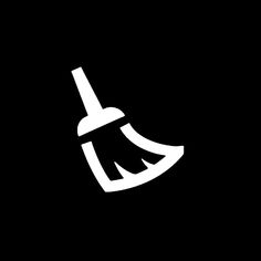 a black and white image of a broom on a dark background, with the word'cleaning'written across it