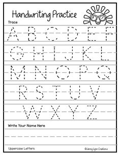 handwriting practice worksheet for kids