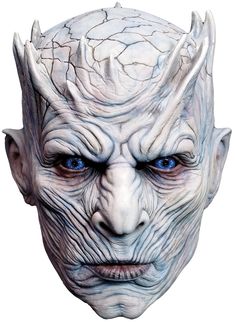 Transform into the chilling and powerful Night's King from Game of Thrones with our officially licensed Night's King Mask. Perfect for Halloween, cosplay events, and costume parties, this mask captures the icy and menacing features of the Night's King, ensuring you stand out and make a lasting impression. Crafted from high-quality latex, this full over-the-head mask provides durability and a realistic appearance. The one-size-fits-most design ensures a secure and comfortable fit for most adults. Game Of Thrones Mask, Game Of Thrones Night King, King Mask, Game Of Thrones Men, Children Of The Forest, Animated Halloween Props, Scary Halloween Masks, Halloween Promotions, Game Of Thrones Costumes