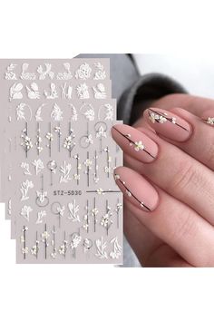 8 Sheets 5D Flower Nail Embossed Sticker Elegant Floral Branch Wedding Manicure Tulip Lace Flower Design Adhesive Slider Engraved Nail Art Decor for Women with Luxury Nail Art Accessories Embossed Sticker, Wedding Manicure, Floral Branch, Flower Nail, Luxury Nails, Nail Art Accessories, Lace Flower, Lace Flowers, Flower Nails