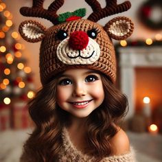 🎄 make your own festive reindeer hat! 🎄 this crochet pattern is perfect for anyone who wants to add a cozy, handmade touch to their holiday celebrations. written in english (US terms), this pattern includes clear instructions to create an adorable reindeer hat complete with antlers and a bright red nose! ideal for beginners and seasoned crocheters, this pattern makes a great holiday gift or party accessory. what you'll receive: clear, step-by-step instructions for crocheting the reindeer hat 🦌 instant PDF download available right after purchase 📄 please note: this is a digital download only--no physical items will be shipped. after purchase, your pattern will be sent as a PDF, ready for you to start crafting! Kids Crochet Hats, Reindeer Hat, Crochet Deer, Crochet Kids Hats, Crocheted Hat, Animal Hats, Diy Holiday Gifts, Hat Ideas, Hat Patterns