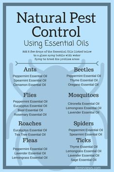 the label for natural pest control using essential oils