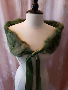 Green Fur Shawl W/Satin Ribbon Tie Lined New With Tag Costume  | eBay Green Ribbon Costume, Themed Costumes, Green Fur, Fur Shawl, Theatre Costumes, Green Ribbon, Ribbon Tie, Vintage Clothes, Costumes For Women