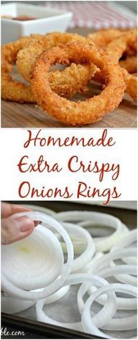 homemade extra crispy onion rings are the perfect appetizer