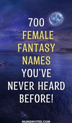 This is the only fantasy feminine name list you'll ever need. Writers who want their female character's name to stand out will love this. Look at this list of 700+ dark, unique & meaningful feminine names right now! These are whimsical names inspired by nature, the moon. Warrior queen names. Ethereal elven princess names. Greek names. Japanese names. Strong baby girl names. Female Character Names. Best Character names. Rare Names. Fantasy Names. fantasy names feminine. fantasy names with meaning Queen Names, Fantasy Names With Meaning, Princess Names, Moon Warrior, Whimsical Names