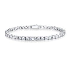 PRICES MAY VARY. ✦HIGH QUALITY FINE JEWELRY✦ The moissanite tennis bracelet is made of 925 sterling silver, with high polished white gold plating. Total moissanite weight: 12.6cttw. Moissanite quantity: 42 pcs. Total bracelet weight: 12.5g. ✦GENUINE MOISSANITE✦ The moissanite stone set in the women's tennis bracelet are all lab-created, D color VVS1 clarity 3EX round brilliant cut. It will never lose its brilliance or fire and certified and issued by the GRA authority, which can pass the diamond Tennis Bracelet Silver, Moissanite Round Cut Tennis Bracelet For Anniversary, Anniversary Moissanite Tennis Bracelet With Round Cut, Anniversary Round Cut Moissanite Tennis Bracelet, Silver Moissanite Tennis Bracelet For Wedding, Classic Moissanite Tennis Bracelet For Wedding, Wedding Silver Moissanite Tennis Bracelet, Wedding Tennis Bracelet With Single Cut Diamonds, White Gold Moissanite Diamond Bracelet For Wedding