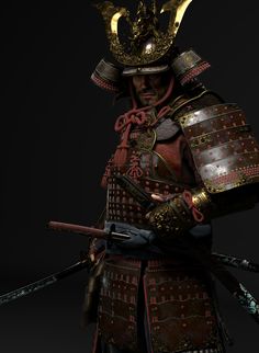 Samurai Suit, Japanese Art Samurai, The Last Samurai, Ancient Armor, Shadow Warrior, Samurai Armor