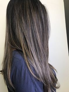 Hair Color Ideas For Brunettes Balayage, Baylage Hair, Black Hair With Highlights, Hair Streaks, Long Hair Color, Beautiful Hair Color