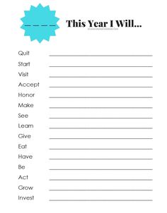 this year i will printable worksheet is perfect for students to practice their writing skills