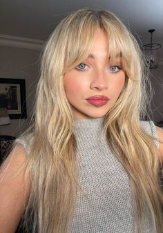 Barbie Hairstyle, Blonde Hair With Bangs, Bangs With Medium Hair, Blonde Hair Inspiration, Good Hair Day, American Beauty, Hair Inspo Color, Long Hair Cuts