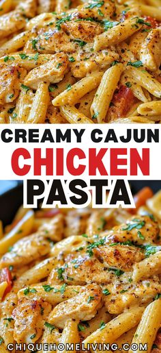 creamy cajun chicken pasta with parmesan cheese