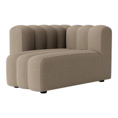 the back end of a couch with three sections on each side