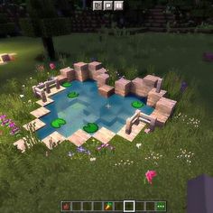 Minecraft, Pool, Flowers