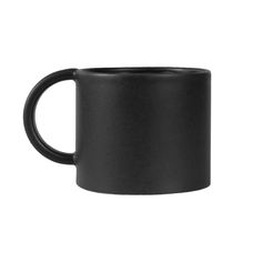 a black coffee mug on a white background