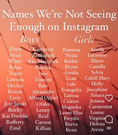 the names of some people who are not seeing through instagram girls on their phone