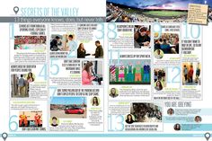 an advertisement for the secrets of the valley, with pictures of people and their families