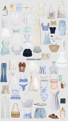 Costal Granddaughter Outfit Summer, Costal Granddaughter Aesthic Outfits, Blue Flower Top, Strand Outfit, Beachy Outfit, Costal Granddaughter, How To Have Style, Greece Outfit, Beachy Outfits