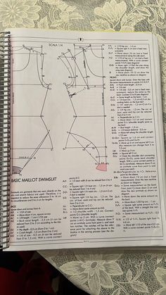 an open book with instructions for sewing on it