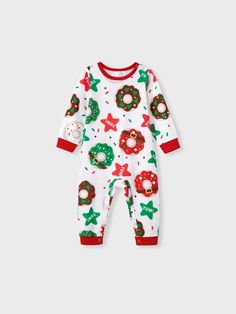 Flaunt your family bond with these matching Christmas pajamas featuring fun 'Donut Worry Be Happy' donut designs, available in adult, kid, baby, and pet sizes.
* Please add each size separately to your shopping cart.
* Each size includes 1 set of pajamas (1 top+1 bottom), or 1 romper, or 1 pet bandana.
* For children's safety, pajamas should be snug-fitting or flame-resistant. These kids' and babies' pajamas are flame-resistant.
* Drawstring and pockets in adult sleepwear
* Round neckline
* Long sleeves
* Regular fit
* Fun donut design
* Imported
* Suitable for home wear, leisure, and Christmas
* Available in a variety of sizes Matching Pajama Set, Donut Worry Be Happy, Jumpsuit Winter, Donut Design, Colorful Donuts, Donut Worry, Holiday Morning, Matching Pajama, Matching Christmas Pajamas