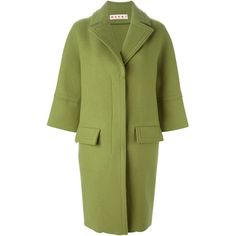 Marni Classic Coat ($2,450) ❤ liked on Polyvore featuring outerwear, coats, green, wool coat, woolen coat, marni coat, marni and green coat Classic Coat, Single Breasted Coat, Classic Coats, Woolen Coat, Coat Design, Wool Coat, Duster Coat, Autumn Winter