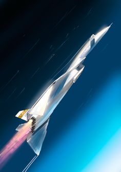 an artist's rendering of a space shuttle in flight