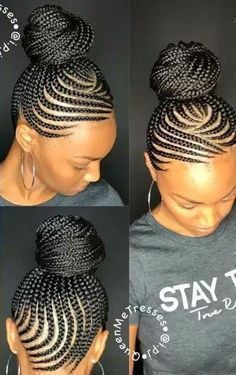 Different Styles Of Braids, Styles Of Braids, Big Cornrows Hairstyles, Big Cornrows, Cornrow Ponytail, African Hair Braiding Styles, Braided Bun Hairstyles, Braided Cornrow Hairstyles