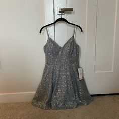 New With Tags Size 9/10 Light Blue/Grey Sequined Studio Blue, Studio City, Homecoming Dress, Homecoming Dresses, Homecoming, Blue Grey, New Dress, Colorful Dresses, Prom Dresses