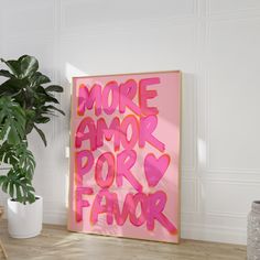 More Amor Por Favor, Living Wall Art, Retro Pictures, Multi Picture, Retro Kunst, Retro Wall Art, Wall Art Canvas Painting, Living Room Pictures, Retro Wall