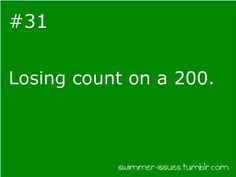 a green background with the words losing count on a 200