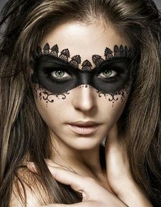 halloween makeup for girl Raccoon Mask, Painted Mask, Halloween Eye Makeup