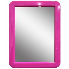 a mirror that is pink in color