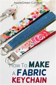 how to make a fabric keychain