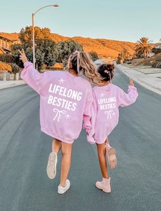 I T E M D E S C R I P T I O N  If you've got a daughter, you know she's your lifetime bestie. Show your love with our super cute Pink Mommy & Me sweatshirts. Go for a size up for that oversized look and enjoy all the catchy, trendy vibes! MATERIAL: *  Women: 50% Cotton /50% Polyester *  Girls: 60% Cotton /40% Polyester FIT & DETAILS: *  Fit type: Our sweatshirts fit true to size. But if you're someone who likes to keep it casual and relaxed, we recommend you go up one size from your usual size t Cute Oversized Letter Print Sweater, Oversized Cute Sweater With Letter Print, Casual Mother's Day Sweatshirt For Family, Casual Sweatshirt For Mother's Day Family Event, Cute Letter Print Sweater For Loungewear, Casual Sweatshirt For Mother's Day Family Gathering, Casual Sweatshirt For Family Mother's Day, Cute Sweater With Letter Print For Loungewear, Casual Sweatshirt For Mother's Day