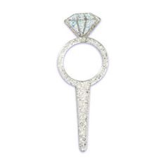 a diamond and white gold ring pendant