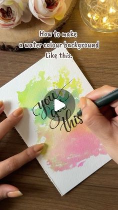 someone is painting some watercolor paper on a card with the words you got this