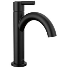 a black faucet on a white background