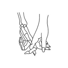 two hands holding each other with their fingers