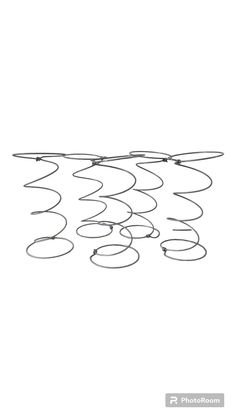 a drawing of several spirals on a white background