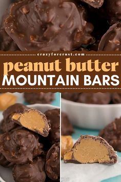 Indulge in the best dessert recipes with these Peanut Butter Mountain Bars! This treat to make at home is a delightful copycat recipe featuring a smooth peanut butter filling covered in a crunchy chopped peanuts and rich chocolate coating. A must-try for any peanut butter lover! Weight Watcher Desserts, Easy Candy, Resep Diet, Dessert Aux Fruits, Low Carb Dessert, Peanut Butter Desserts, Candy Recipes Homemade, Easy Peanut Butter, Tea Sandwiches