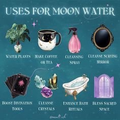 Everyday Magic, Moon Water, Wiccan Magic, Witch Spirituality, Magic Spell Book, Magic Herbs, Grimoire Book, Wiccan Spell Book