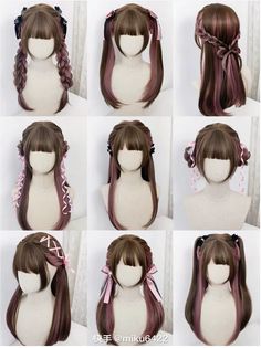 Shoujo Hairstyles Short, Lolíta Hairstyle, Demure Hairstyles, Kawaii Short Hair, Kawaii Hairstyles Short, Korean Hair Styles, Gyaru Hairstyles, Shoujo Style, Harajuku Hair