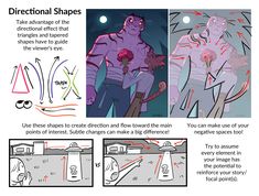 the instructions for how to draw an animated character in one point of view, with text below