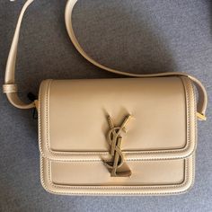 100% Authentic Saint Laurent Logo Solferino Bag. Come With Authentic Card And Dust Bag. Never Worn. Personally Purchased From Store . Ysl Bag Solferino, Ysl Solferino Bag, Bags Ysl, Saint Laurent Logo, Ysl Saint Laurent, Saint Laurent Bags, Beige Bag, Tan Brown, Ysl Bag