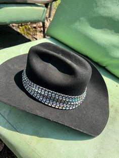 Nothing tops off your look like a coordinating hat band!  These stretchy bands match the fabric from our shirts.  Just stretch it onto the crown of your hat and you are good to go!  Fits most hat sizes due to the stretch.  Each band is approximately 2.5" tall. We can create these to match any of our rodeo shirts, if you want to have one made in a different fabric please contact us to set it up! Set It Up, Rodeo Shirts, Olive Branch, Hat Band, Different Fabrics, Hat Sizes, The Crown, Rodeo, Clothing Items