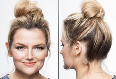 How to style a topknot :: hair tips and tutorials Cute Bun Hairstyles, Quick Hair, Toddler Hair Clips, Humid Weather, The Best Hairstyles, Greasy Hair Hairstyles, Quick Hairstyles, Spoiler Alert, All Love