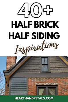 Contemporary residential design with half brick half siding. Half Brick House Exterior, Siding House Exterior, Half Brick Half Siding Exterior, Siding Ideas, Brick Exterior House, House Siding, Traditional Modern, Exterior Siding, Exterior Brick