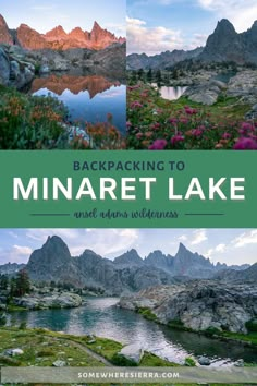 backpacking to minaret lake in the mountains